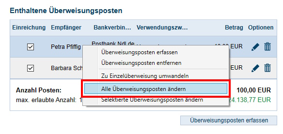 Die Sammelüberweisung in StarMoney Business 11 – StarMoney Hilfe-Center