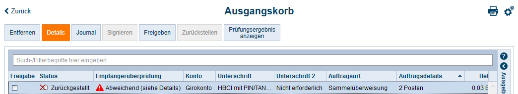 Screenshot Buttonleiste