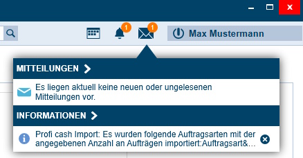 Screenshot zum Aufruf der Informationen in StarMoney Business
