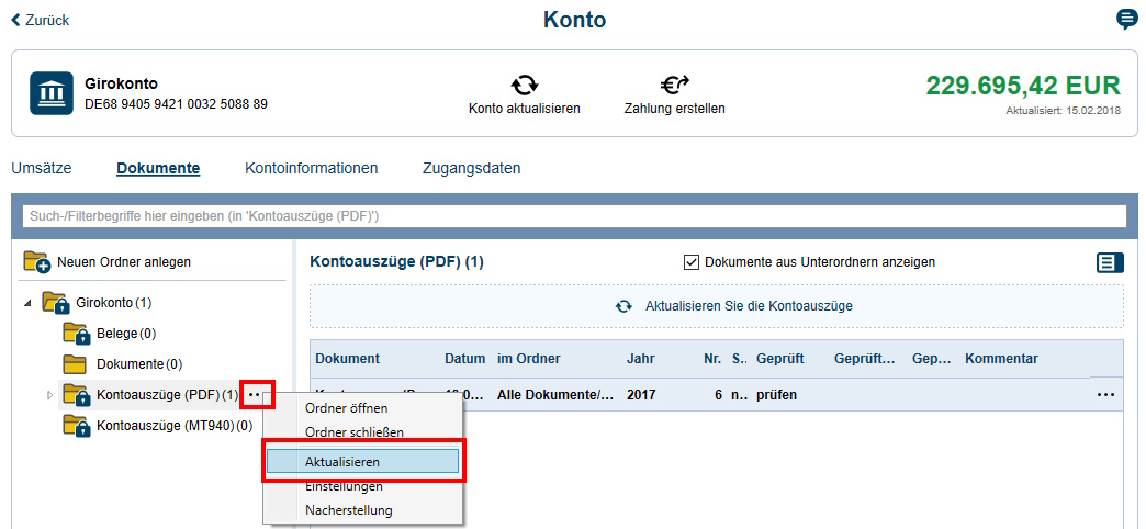 Ansicht_Dokumente im Konto