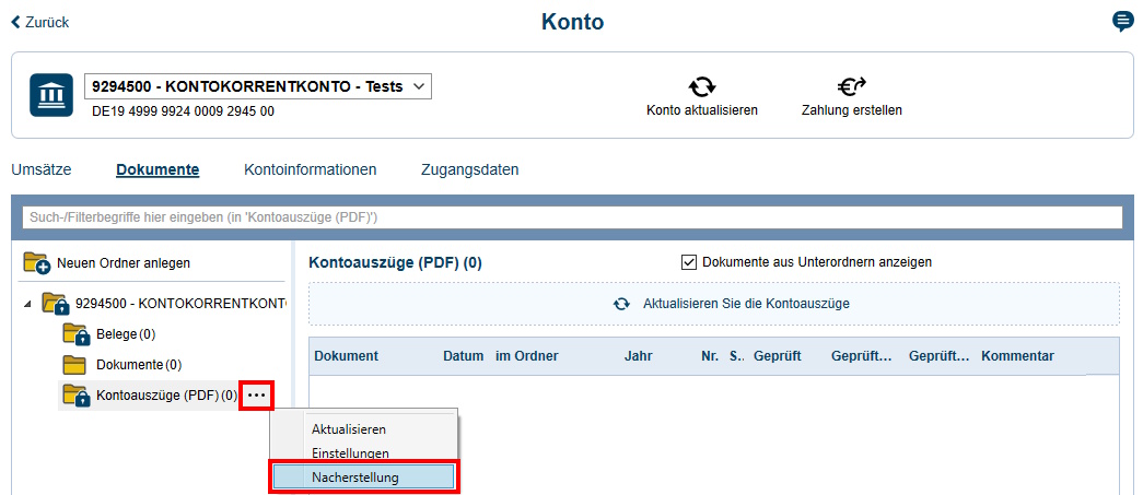 Ansicht_Dokumente im Konto