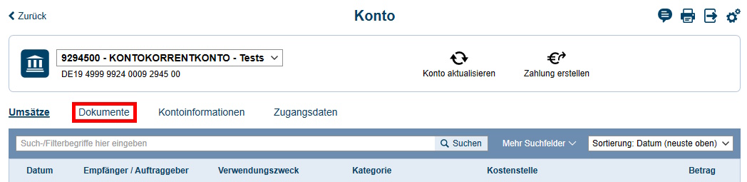 Screenshot_Funktionsleiste im Konto