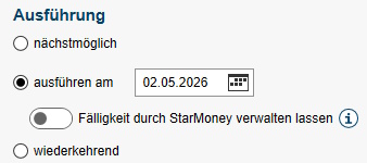 Auswahlmaske Ausführung